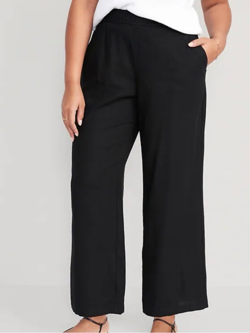 Old Navy Black Wide-Leg Pull-On Pants